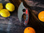 Custom Alaskan Ulu style blade, perfect for outdoors and indoor use, diamond wood (red and black) - Red Ulu