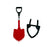 Krazy Beaver Mini Shovel  with guard(Textured Red Head / Black Handle # 45642)