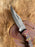 POCKET KNIFE RED RESIN WOOD 6.5'' DAMASCUS STEEL KNIFE STEEL BOLSTER BACK LOCK FOLDING KNIFE BP-18