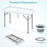 4 Foot Ice Cooler Folding Table Portable Ice Bin Table with Large Sink-White