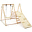 5-in-1 Indoor Jungle Gym Foldable Climber Playset with Fun Slide and Adjustable Swing