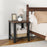 Industrial End Table 2-Tier Side Table-Black