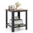 Industrial End Table 2-Tier Side Table-Black