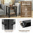Industrial End Table 2-Tier Side Table-Black
