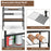 Industrial Entryway Table with Removable Panel and Mesh Shelf