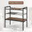 Industrial Entryway Table with Removable Panel and Mesh Shelf