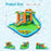 7-in-1 Inflatable Water Slide Park with Trampoline Climbing and 680W Blower