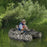 Inflatable Float Tube with Fish Ruler Rod Holder and Storage Pockets-Camouflage