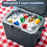 Insulated Portable Cooler Hard Shell Ice Chest with 2 Cup Holders