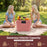 Insulated Portable Cooler Hard Shell Ice Chest with 2 Cup Holders