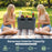 Insulated Portable Cooler Hard Shell Ice Chest with 2 Cup Holders Bottle Opener and Drain Plug