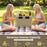Insulated Portable Cooler Hard Shell Ice Chest with 2 Cup Holders Bottle Opener and Drain Plug