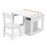 Kids Art Table and Chair Set Toddler Craft Drawing Desk-White