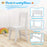 Kids Art Table and Chair Set Toddler Craft Drawing Desk-White