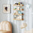 16 Inch Kids Bookshelf Set of 4 Floating Nursery Book Shelves for Decoration Book Toy Storage-Natural