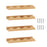 16 Inch Kids Bookshelf Set of 4 Floating Nursery Book Shelves for Decoration Book Toy Storage-Natural