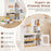Kids Kitchen Playset with Cooking Accessories and Toy Cuttable Veggies-White