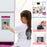 2-in-1 Double-sided Kids Kitchen and Market with Realistic Light and Sound-Pink