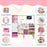 2-in-1 Double-sided Kids Kitchen and Market with Realistic Light and Sound-Pink