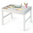 3 in 1 Wooden Kids Table with Storage and Double-Sided Tabletop-White