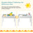3 in 1 Wooden Kids Table with Storage and Double-Sided Tabletop-White