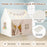Kids Play Tent Large Playhouse with Padded Mat and 2 Breathable Windows-Beige