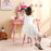 Kids Princess Vanity Table and Stool Set with Drawer and Mirror-Pink