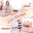 2-In-1 Kids Princess Wooden Toy Box with Safe Hinged Lid-Pink