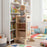 Kids Standing Tower with Detachable Chalkboard and Montessori Games for 3+ Years Old