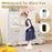 Kids Toy Storage Organizer Bus-shaped Children Cabinet with 4 Pull-out Drawers with Handles-Gray