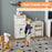 Multipurpose Toy Chest and Bookshelf with Magnetic Whiteboard-Gray