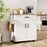 Kitchen Island Cart Rolling Kitchen Storage Island with Drawer-White