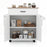 Kitchen Island Cart Rolling Kitchen Storage Island with Drawer-White