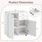 Kitchen Sideboard Buffet Cabinet Coffee Bar Cabinet with 2 Drawers 2 Doors and 3 Adjustable Shelves-White