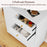 Kitchen Sideboard Buffet Cabinet Coffee Bar Cabinet with 2 Drawers 2 Doors and 3 Adjustable Shelves-White