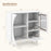 Kitchen Sideboard with Glasses Holder for Living Room Dining Room-White