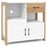 Kitchen Storage Cabinet with Drawer Pull-Out Shelf and 2 Doors-White