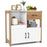 Kitchen Storage Cabinet with Drawer Pull-Out Shelf and 2 Doors-White