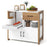 Kitchen Storage Cabinet with Drawer Pull-Out Shelf and 2 Doors-White
