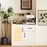 LED Buffet Sideboard with Charging Station with Drawer and Translucent Fluted Door-White