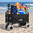 Electric Beach Wagon 500W – Motorized Folding Cart with Balloon Wheels Black