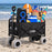 Electric Beach Wagon 500W – Motorized Folding Cart with Balloon Wheels Black