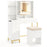 Makeup Dressing Table and Stool set with 3 Lighting Modes and Cabinet-White