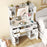 Makeup Vanity Desk with Lighted Mirror and Charging Station-White