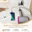Makeup Vanity Desk with Lighted Mirror and Charging Station-White
