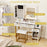 Makeup Vanity Desk Dressing Table and Stool Set with Lighted Mirror-White