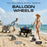 Beach Wagon Cart with Big Wheels – Foldable Utility Wagon Black