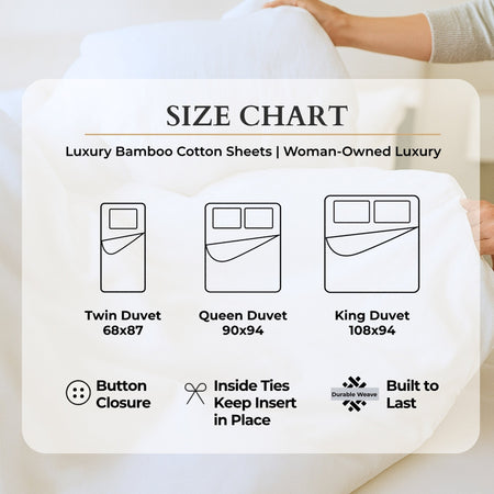 Bamboo Cotton Duvet Cover - Silver