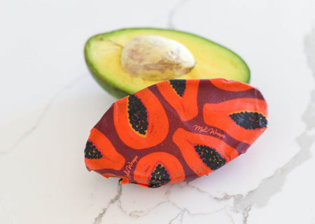 Beeswax Wrap Bulk Roll - Purple Papaya Print
