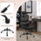 Mesh Office Chair with Adaptive Lumbar Support Flip-up Armrests Reclining Backrest-Black